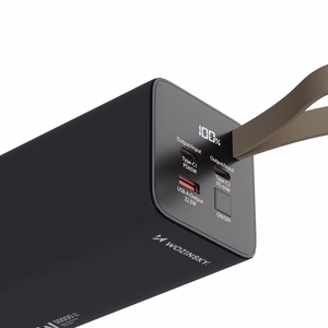 Powerbank Wozinsky K65+ 65W 30000mAh 2x USB-C, 1x USB-A 65W - harmaa