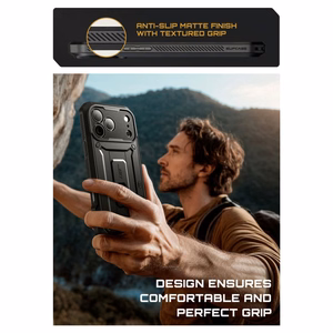 Supcase UB Pro Suojakuori iPhone 17 Pro:lle - Musta