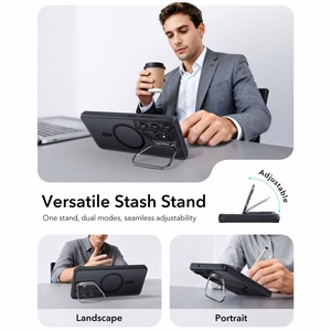 ESR Classic Hybrid Kickstand MagSafe Suojakuori Samsung Galaxy S26 Ultralle - Musta