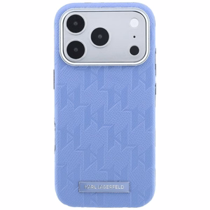 KARL LAGERFELD -kotelo mallille IPHONE 18 Pro/17 Pro MagSafe-yhteensopiva (Mono Resin Logo) (väri: vaaleansininen)