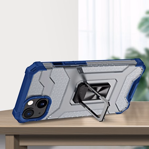 Crystal Ring Case Kickstand Kova Rugged Cover iPhone 12 mini sininen sininen