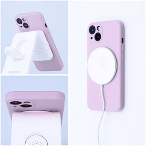 Silikoninen Mag Cover Samsung S26 ULTRA:lle MagSafe-yhteensopiva vaaleanpunainen