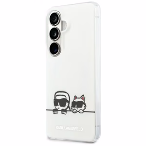 Karl Lagerfeld suojakuori IML Peekaboo Karl ja Choupette MagSafe Samsung Galaxy S26 Plus:lle läpinäkyvä