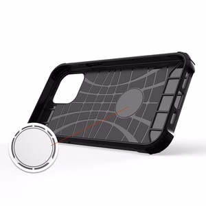 Hybrid Armor tapauksessa iPhone 14 Plus panssaroitu hybridi tapauksessa musta