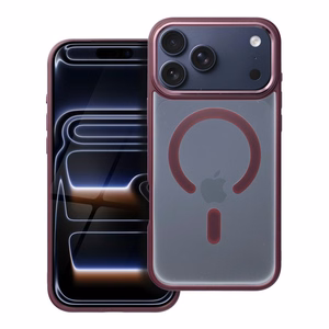 Suojakuori iPhone 17 PRO MAX:lle Full Matte Mag Cover yhteensopiva MagSafe punainen