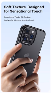 Rock Guard Touch Matte Series Suojakuori iPhone 15 Plus:lle valkoinen