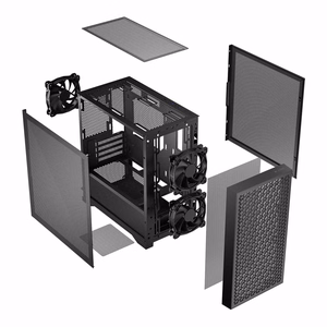 Logic Dart Pro Mini – Mini Tower computer case with USB-C, black (AM-DART-PRO-0000-10)