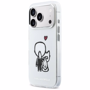 Karl Lagerfeld Karl & Choupette Back MagSafe Suojakuori iPhone 17 Prolle - Läpinäkyvä