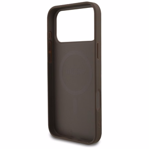 Guess 4G Strap Triangle Logo MagSafe -suojakuori iPhone 17 Pro Max - ruskea