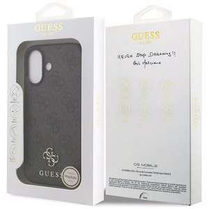 GUESS 4G Small Classic Logo MagSafe -suojakuori iPhone 17 - musta