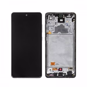 LCD display compatible with Samsung A725 A72 with frame / awesome black / HQ