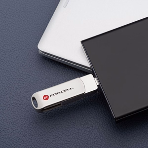 FORCELL F-DATA USB-muistitikku Metal 32GB USB3.2 Gen 1 (USB A) hopea