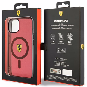 Ferrari FEHMP14SURKR iPhone 14 6.1" punainen/punainen hardcase Translucent Magsafe