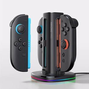 AmazingThing Thunder Pro PlayDock Laturi Nintendo Switch 2 -ohjaimille - musta