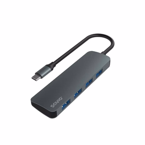 SAVIO USB-C keskitin - 4 x USB-A, AK-54