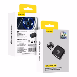 Blavec Sovitin Carplay Android Auto langaton BCP-03 - Bluetooth Wifi USB + sovitin Type C (CPAABCP03-BWUB) musta