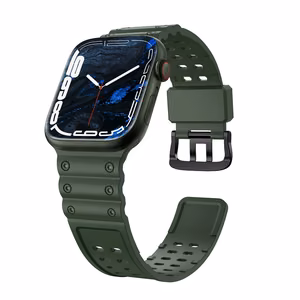 Triple Protection Hihna Apple Watch 38 / 40 / 41 mm ranneke - vihreä