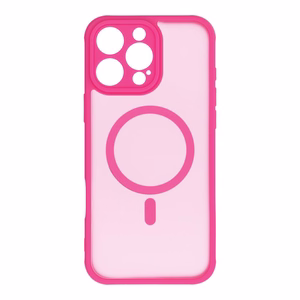 Suojakuori iPhone 16 PRO MAX:lle Full Matte Mag Cover yhteensopiva MagSafe vaaleanpunainen