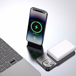 Dudao K14S Magnetic Power Bank 20W 5000mAh 1x USB-A 1x USB-C - White