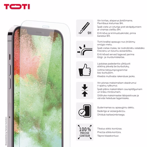 TEMPERED glass 2D screen protector full cover for iPhone 17/16 Pro Transparent
