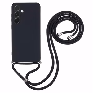 Samsung Galaxy A17 5G / A17 4G Case with Fiber Lining and Crossbody Strap - Black