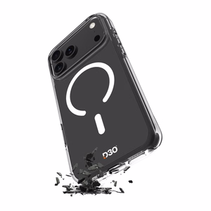 Puro Impact Clear D3O TPU+PC suojakuori MagSafe-yhteensopiva iPhone 17 Pro:lle - läpinäkyvä