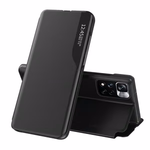 Eco Leather View Case tyylikäs tapaus, jossa flip cover ja jalusta toiminto Xiaomi Redmi Note 11 Pro+ 5G (Kiina) / 11 Pro 5G (Kiina) / Mi11i HyperCharge / Poco X4 NFC 5G musta