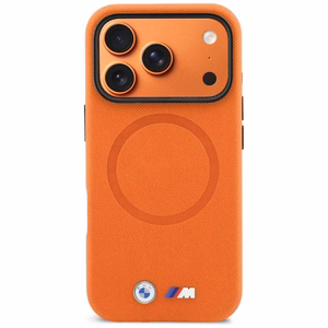 BMW M FW Metal Logo MagSafe Suojakuori iPhone 17 Prolle - oranssi