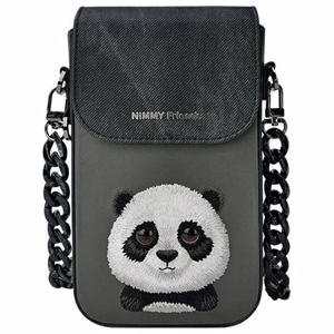 NIMMY puhelinlaukku BIG EYED PET 2.0 Panda musta