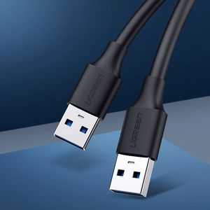 Ugreen USB 2.0 -kaapeli (uros) - USB 2.0 (uros) 1m musta (US128 10309)