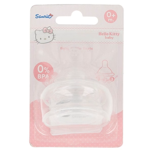 Hello Kitty silikoniset pullotutit, 0 kk+, 2 kpl