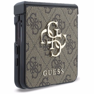 Ruskea Guess Big 4G Logo -suojakuori Samsung Galaxy Z Flip8 -puhelimelle