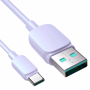 Joyroom Multi-Color Series A14 USB-A / USB-C 3A Kaapeli 1.2m - violetti