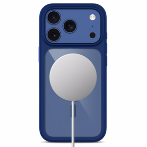 Tech-Protect MagOne MagSafe CC suojakuori ja 2 kpl karkaistuja laseja malleille iPhone 18 Pro Max / 17 Pro Max, läpinäkyvä tummansininen