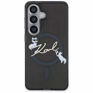 Karl Lagerfeld IML KC Script MagSafe Case for Samsung Galaxy S26 Plus - Black