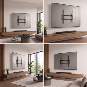 Maclean MC-187 – TV-seinäteline, 32–75-tuuman, VESA 400×400, enintään 45 kg, musta, kallistus 0°–8°