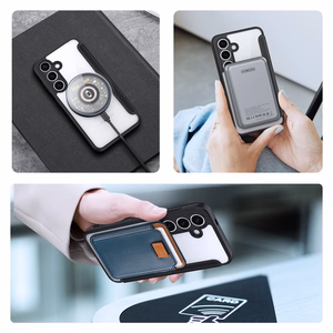 Dux Ducis Skin X Pro Suojakuori Samsung Galaxy S25+:lle MagSafella ja lompakolla - Musta