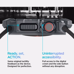 Spigen Rugged Armor Suojakuori Apple Watch 10 46mm - Harmaa