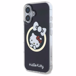Hello Kitty IML Fun Bow Magsafe iPhone 16:lle Suojakuori - Musta