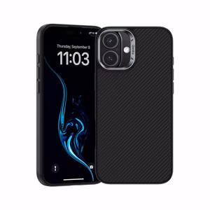 Benks Magnetic Armor Pro Kevlar Suojakuori Metal Frame 600D iPhone 16 Plus:lle musta