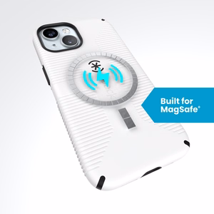 Speck Candyshell Grip MagSafe - Suojakuori iPhone 17e / 16e / 15 / 14 / 13 (valkoinen / musta)