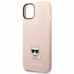 Karl Lagerfeld KLHCP14MSLCTPI iPhone 14 Plus 6.7 "kovakotelo vaaleanpunainen / vaaleanpunainen Silikoni Choupette Body