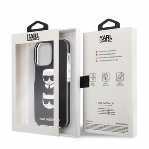 Karl Lagerfeld Karl&Choupette Head kotelo iPhone 13 Pro Max - musta - musta