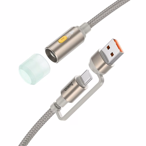 Hoco USB-A / USB-C - LED-valo -kaapeli 0,3 m UA38C kultainen