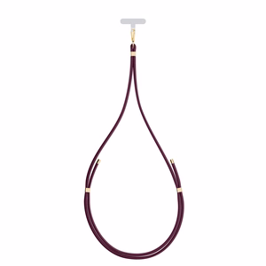 3mk EasyClip Elite puhelimen kaulahihna, Mulberry (kultaiset osat)