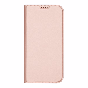 Dux Ducis Skin Pro Suojakuori iPhone 16 Pro Max:lle kansiosella ja korttilokerolla - vaaleanpunainen
