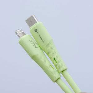 Kaapeli USB C - Lightning Forcell F-Energy PD 3A 27W Silikoninen 1 m C346 vihreä