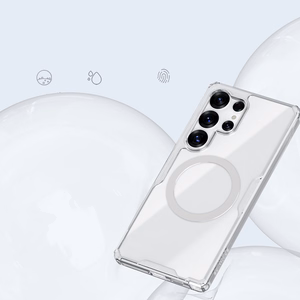 Nillkin Nature TPU Pro Magneettinen Suojakuori MagSafe-tuella Samsung Galaxy S25 Ultra:lle - valkoinen