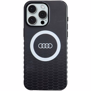 Audi IML Big Logo MagSafe Suojakuori iPhone 15 Pro Max:lle - musta