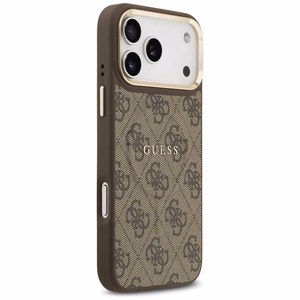 Guess 4G PU Classic Logo MagSafe -suojakuori iPhone 17 Pro Max - ruskea